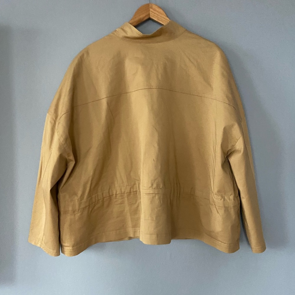 🛑SOLD Eloquii Plus Size Tan Cinched Waist Anorak Jacket Size 22 - Picture 6 of 8